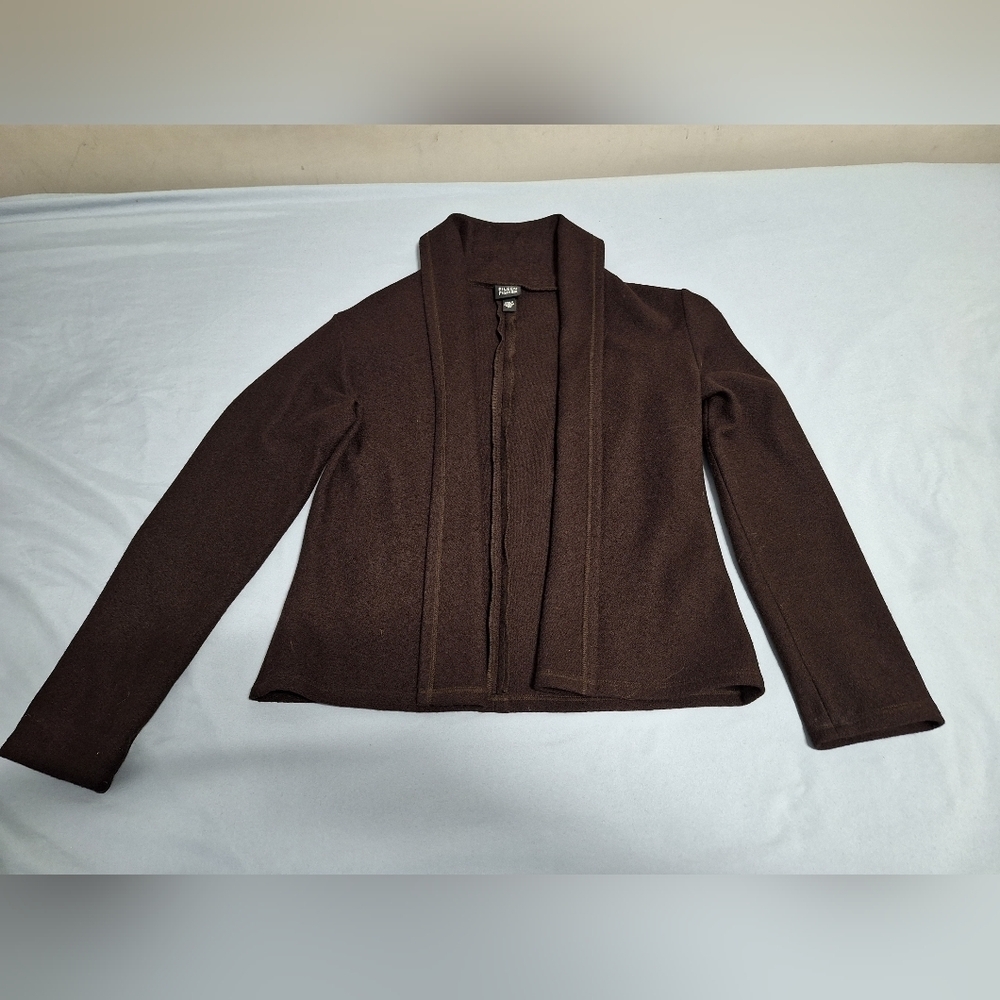 Eileen Fisher cropped wool cardigan sweater in a ladie's XS.